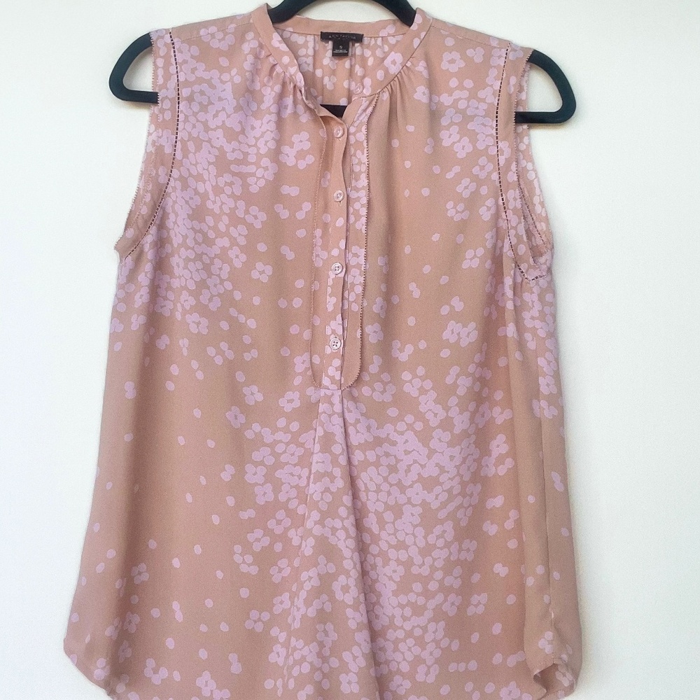Ann Taylor Pink Blossom Blouse